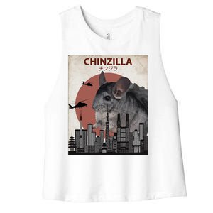 Chinzilla Funny Chinchilla Chinchilla Lovers Gift Women's Racerback Cropped Tank