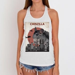 Chinzilla Funny Chinchilla Chinchilla Lovers Gift Women's Knotted Racerback Tank