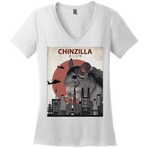 Chinzilla Funny Chinchilla Chinchilla Lovers Gift Women's V-Neck T-Shirt