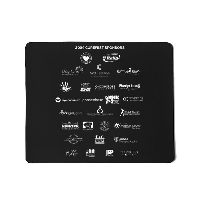 Curefest For Childhood Cancer 2024 Design 2 For Dark Fabric Mousepad