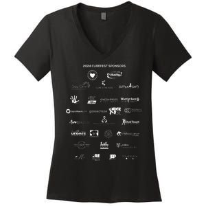 Curefest For Childhood Cancer 2024 Design 2 For Dark Fabric Women's V-Neck T-Shirt