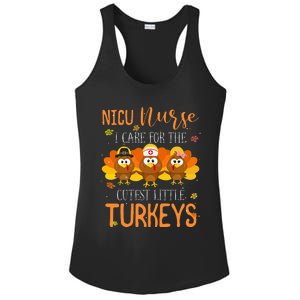 Care For Cutest Turkeys Thanksgiving Nicu Nurse Ladies PosiCharge Competitor Racerback Tank