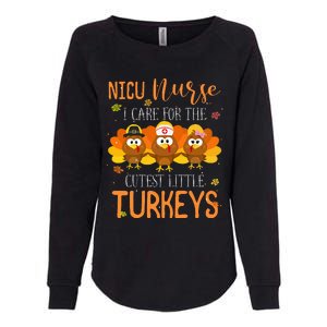 Care For Cutest Turkeys Thanksgiving Nicu Nurse Womens California Wash Sweatshirt