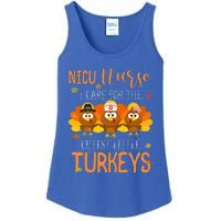 Care For Cutest Turkeys Thanksgiving Nicu Nurse Ladies Essential Tank