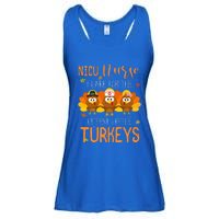 Care For Cutest Turkeys Thanksgiving Nicu Nurse Ladies Essential Flowy Tank