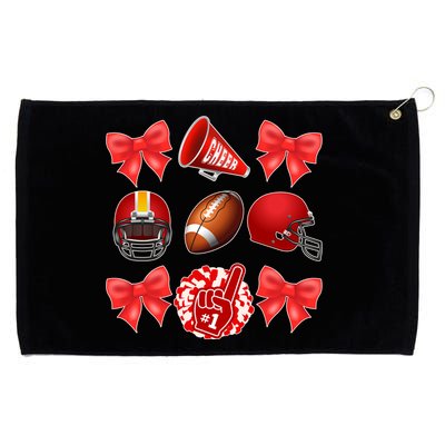 Cute Football Cheer Fan Lover Coquette style Grommeted Golf Towel