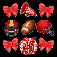 Cute Football Cheer Fan Lover Coquette style Women's Perfect Tri Rocker Tank