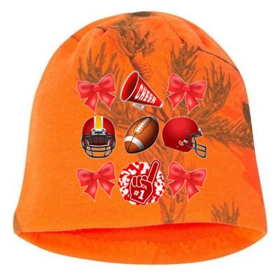 Cute Football Cheer Fan Lover Coquette style Kati - Camo Knit Beanie