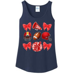 Cute Football Cheer Fan Lover Coquette style Ladies Essential Tank