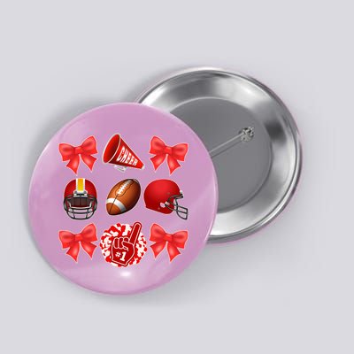 Cute Football Cheer Fan Lover Coquette style Button