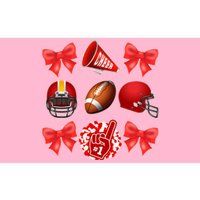 Cute Football Cheer Fan Lover Coquette style Bumper Sticker