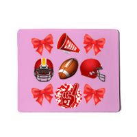 Cute Football Cheer Fan Lover Coquette style Mousepad