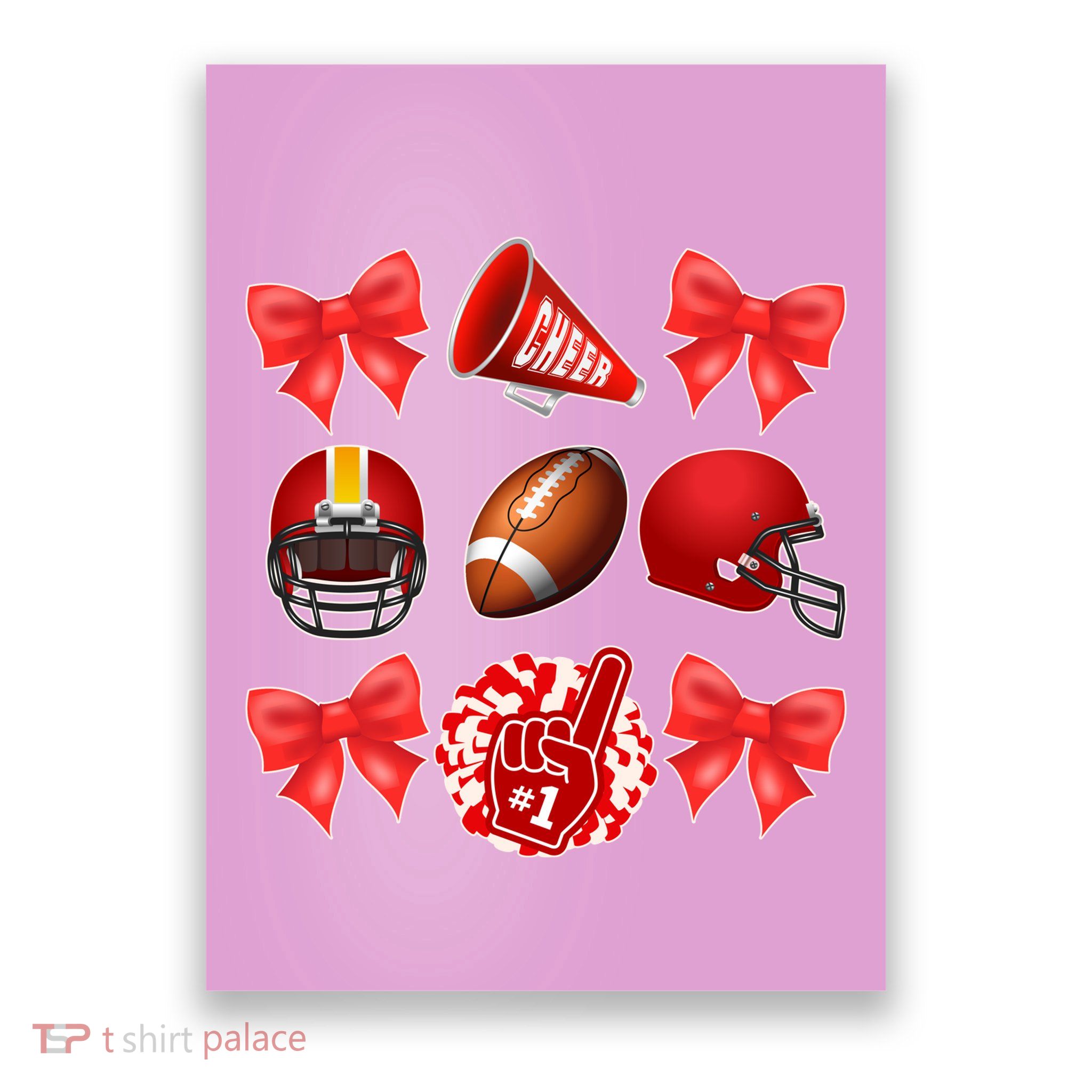 Cute Football Cheer Fan Lover Coquette style Poster