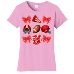 Cute Football Cheer Fan Lover Coquette style Women's T-Shirt