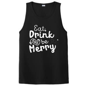 Cute & Funny Christmas Eat Drink & Be Merry PosiCharge Competitor Tank