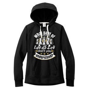 Chess, Funny Chess, Queens Gambit Chess Women's Fleece Hoodie