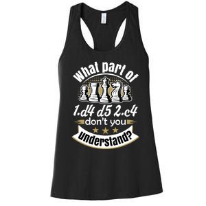 Chess, Funny Chess, Queens Gambit Chess Women's Racerback Tank