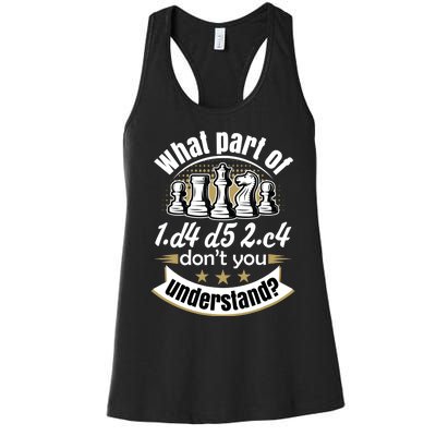 Chess, Funny Chess, Queens Gambit Chess Women's Racerback Tank