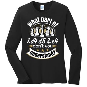 Chess, Funny Chess, Queens Gambit Chess Ladies Long Sleeve Shirt