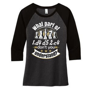 Chess, Funny Chess, Queens Gambit Chess Women's Tri-Blend 3/4-Sleeve Raglan Shirt