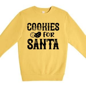 Christmas Funny Cookies For Santa Gift Premium Crewneck Sweatshirt