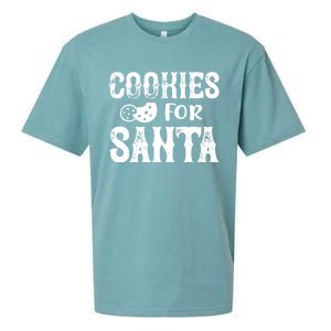 Christmas Funny Cookies For Santa Gift Sueded Cloud Jersey T-Shirt