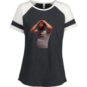 Crying Face Enza Ladies Jersey Colorblock Tee