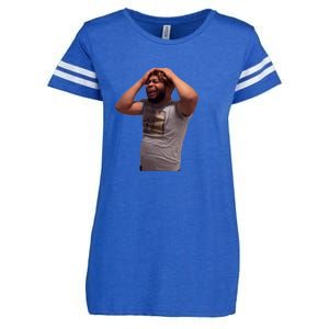 Crying Face Enza Ladies Jersey Football T-Shirt