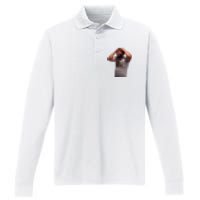 Crying Face Performance Long Sleeve Polo