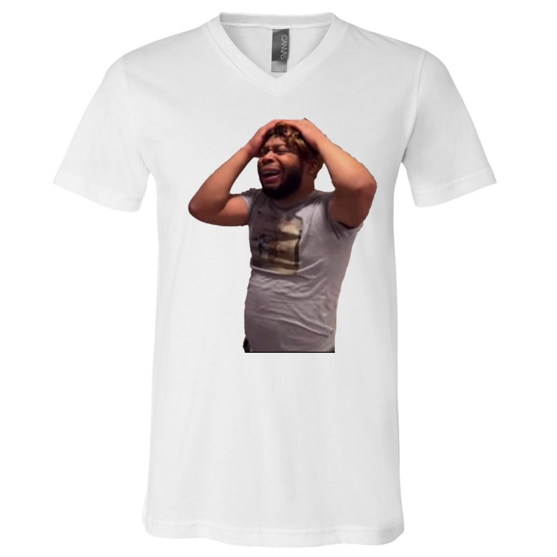 Crying Face V-Neck T-Shirt