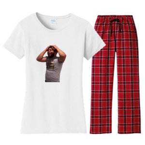 Crying Face Women's Flannel Pajama Set