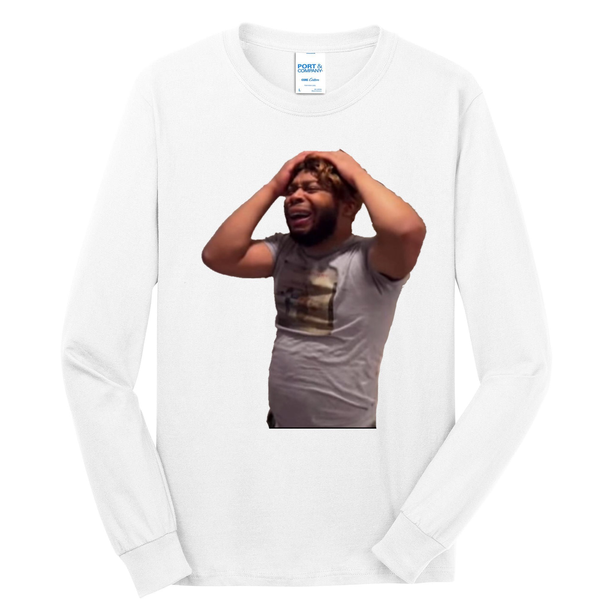 Crying Face Tall Long Sleeve T-Shirt
