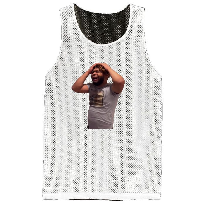 Crying Face Mesh Reversible Basketball Jersey Tank