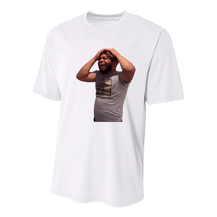 Crying Face Youth Performance Sprint T-Shirt