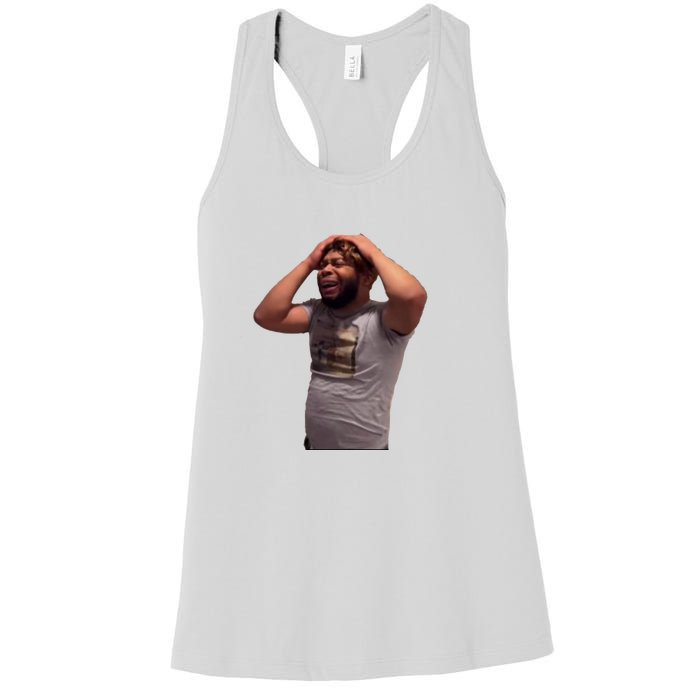 Crying Face Women's Racerback Tank