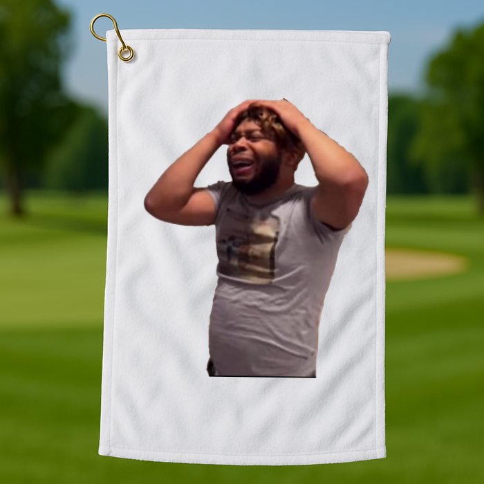 Crying Face Golf Towel