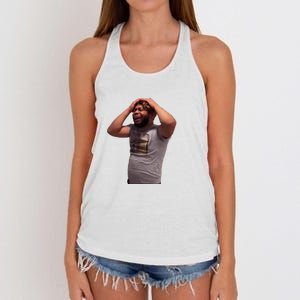 Crying Face Women's Knotted Racerback Tank