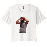 Crying Face Women's Crop Top Tee