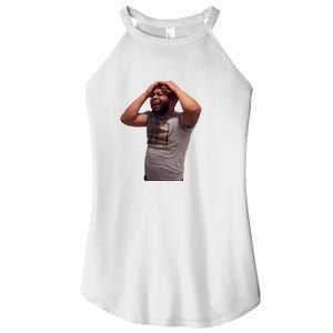 Crying Face Women's Perfect Tri Rocker Tank