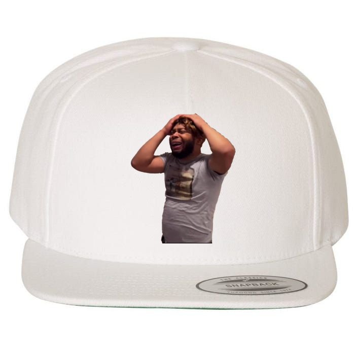 Crying Face Wool Snapback Cap