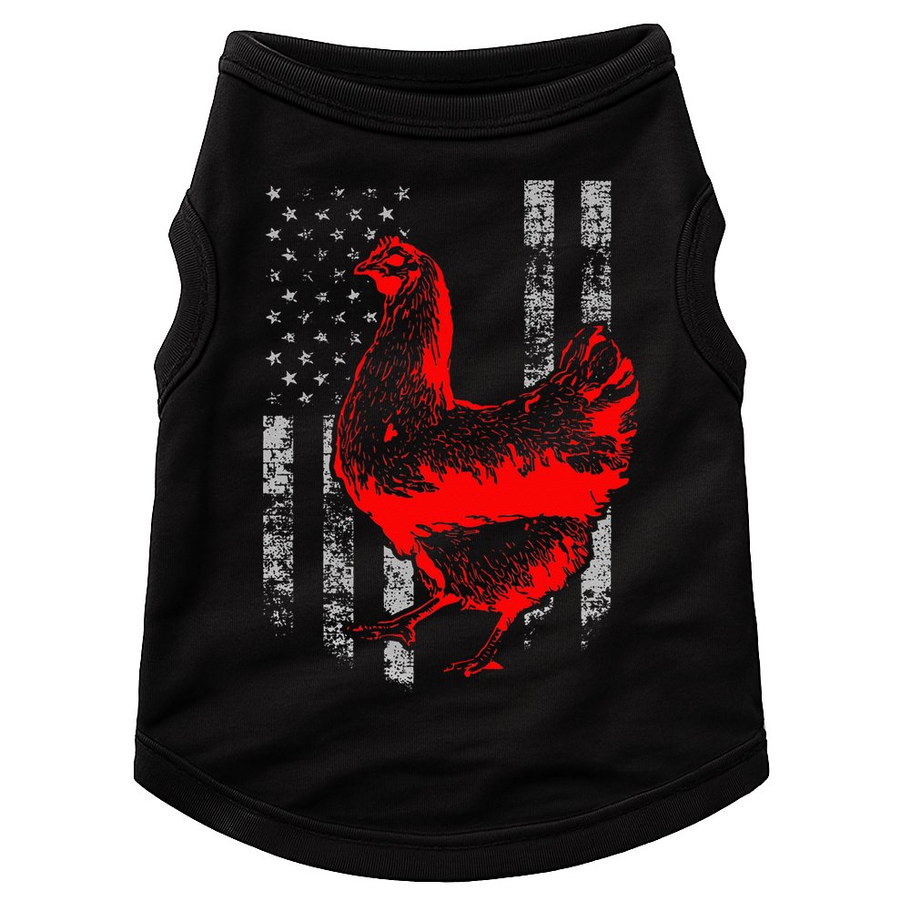 Chicken Farmer Cool Chicken Flag Doggie Tank