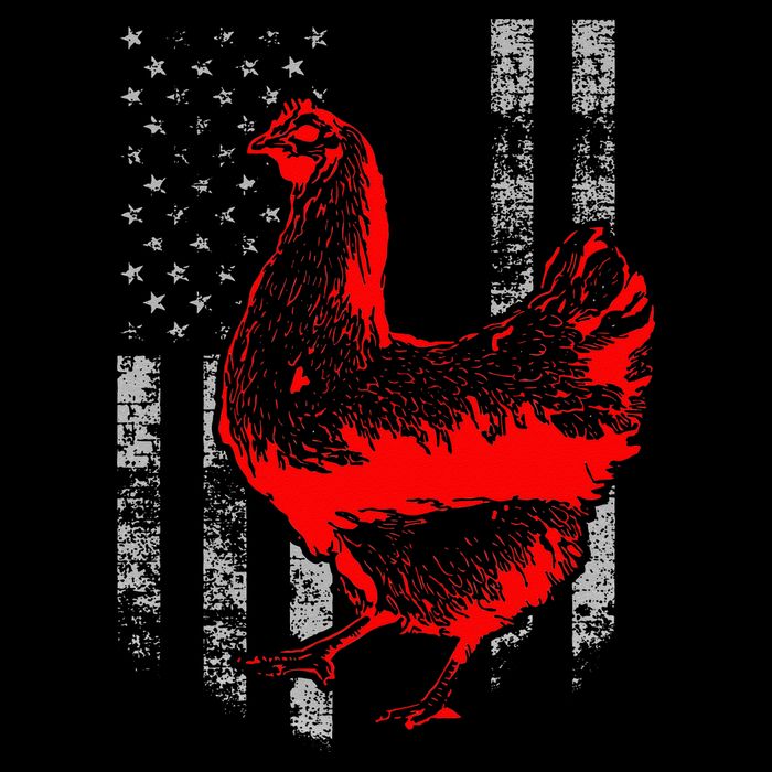 Chicken Farmer Cool Chicken Flag Flexfit Unipanel Trucker Cap