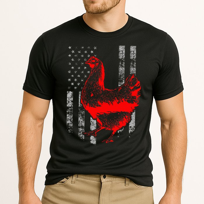 Chicken Farmer Cool Chicken Flag Cooling Performance Crew T-Shirt