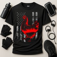 Chicken Farmer Cool Chicken Flag Cooling Performance Crew T-Shirt