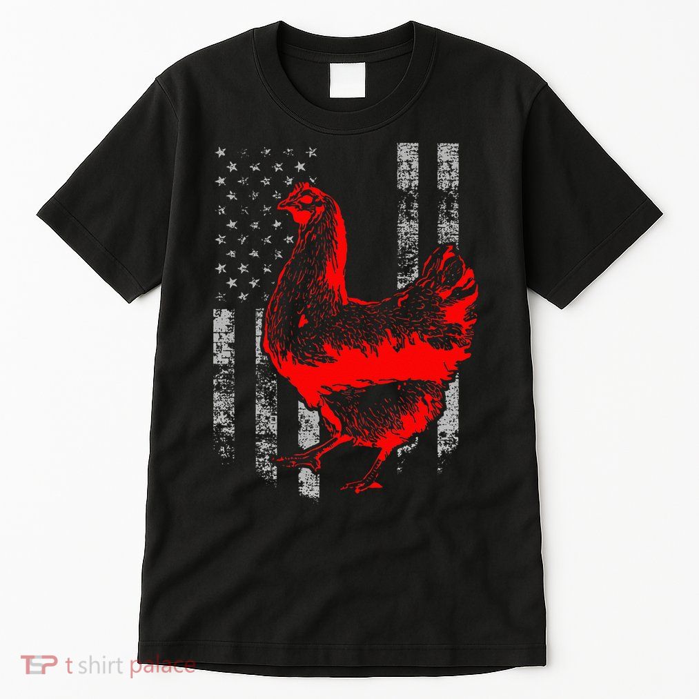 Chicken Farmer Cool Chicken Flag Tall T-Shirt