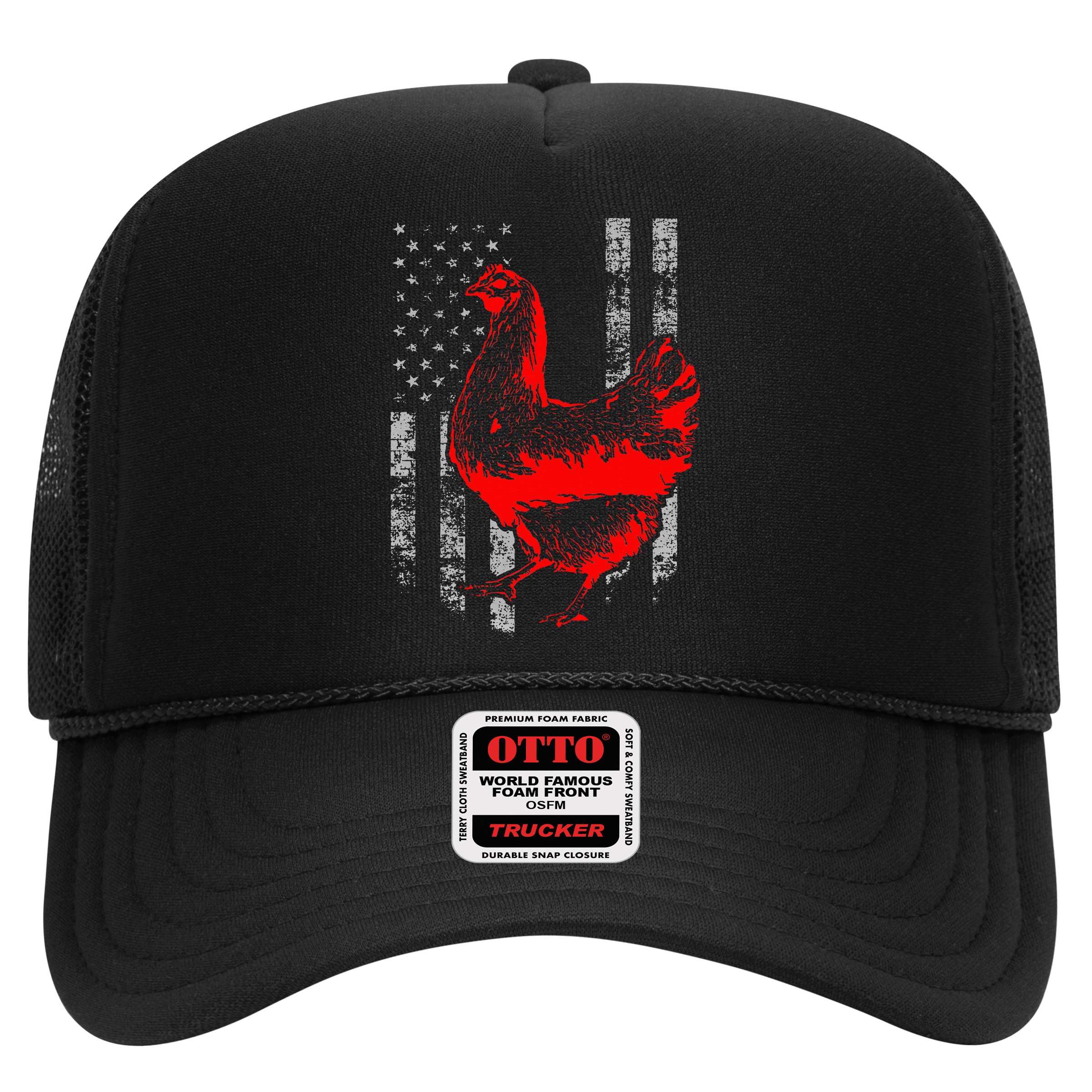 Chicken Farmer Cool Chicken Flag Hat