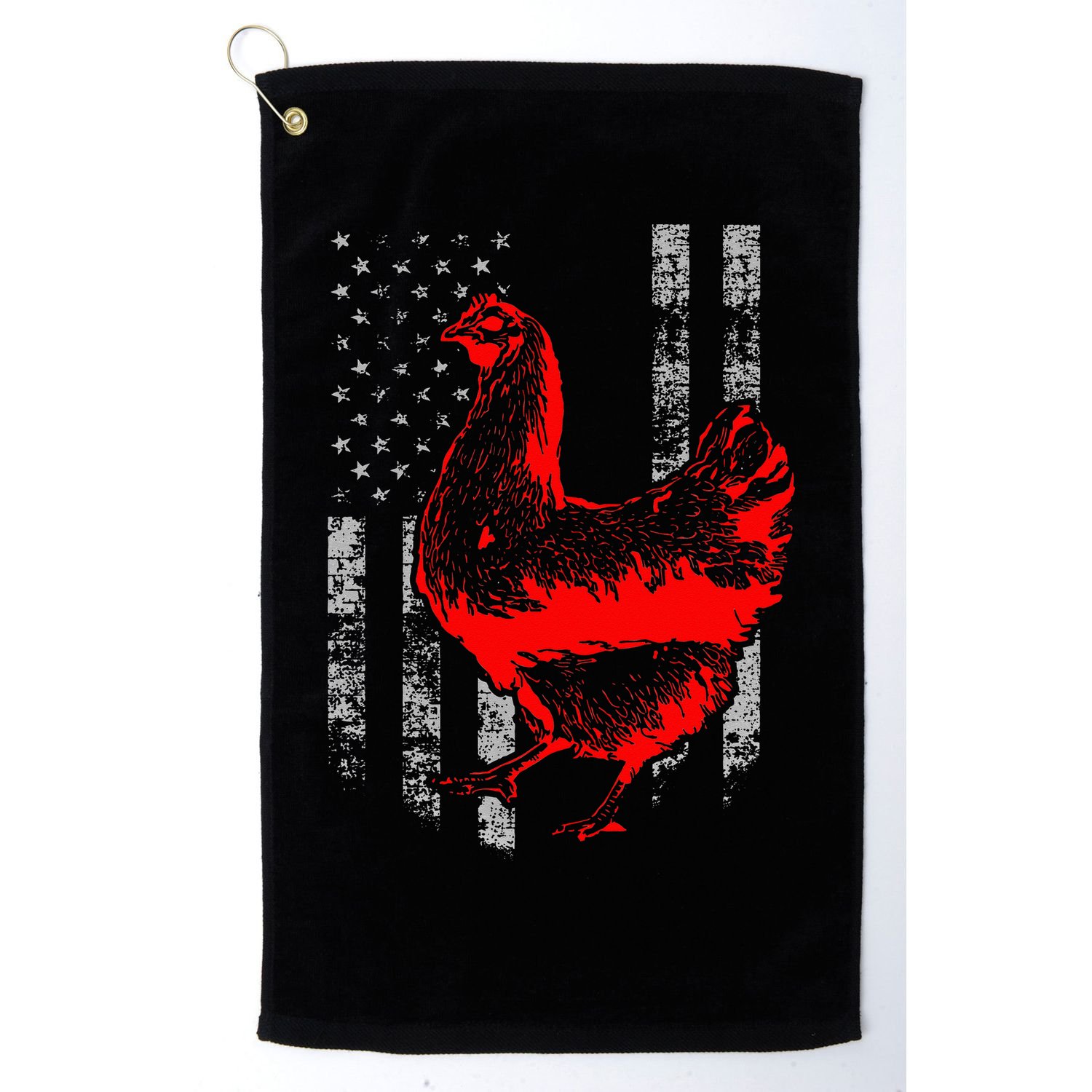 Chicken Farmer Cool Chicken Flag Golf Towel