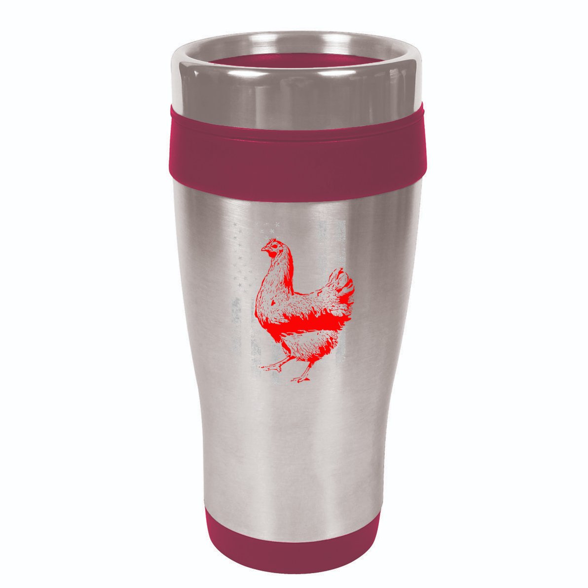 Chicken Farmer Cool Chicken Flag 16oz Travel Tumbler
