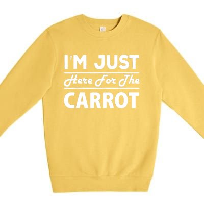 Carrot Funny Costume Halloween Thanksgiving Vegetable Premium Crewneck Sweatshirt