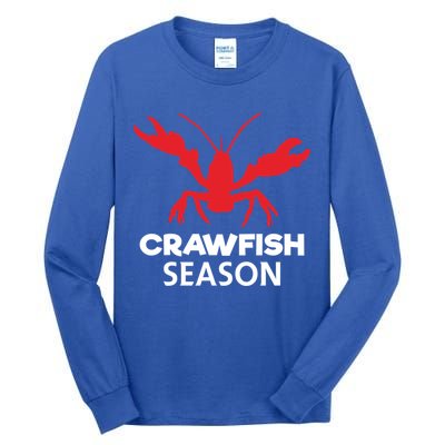Crawdad Funny Crawfish Boil Season Crayfish Gift Tall Long Sleeve T-Shirt